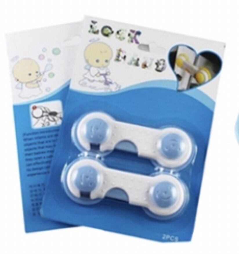 4x LOCK BAND Child Kid Baby Safety Lock Door Drawer Cupboard Cabinet Adhesive