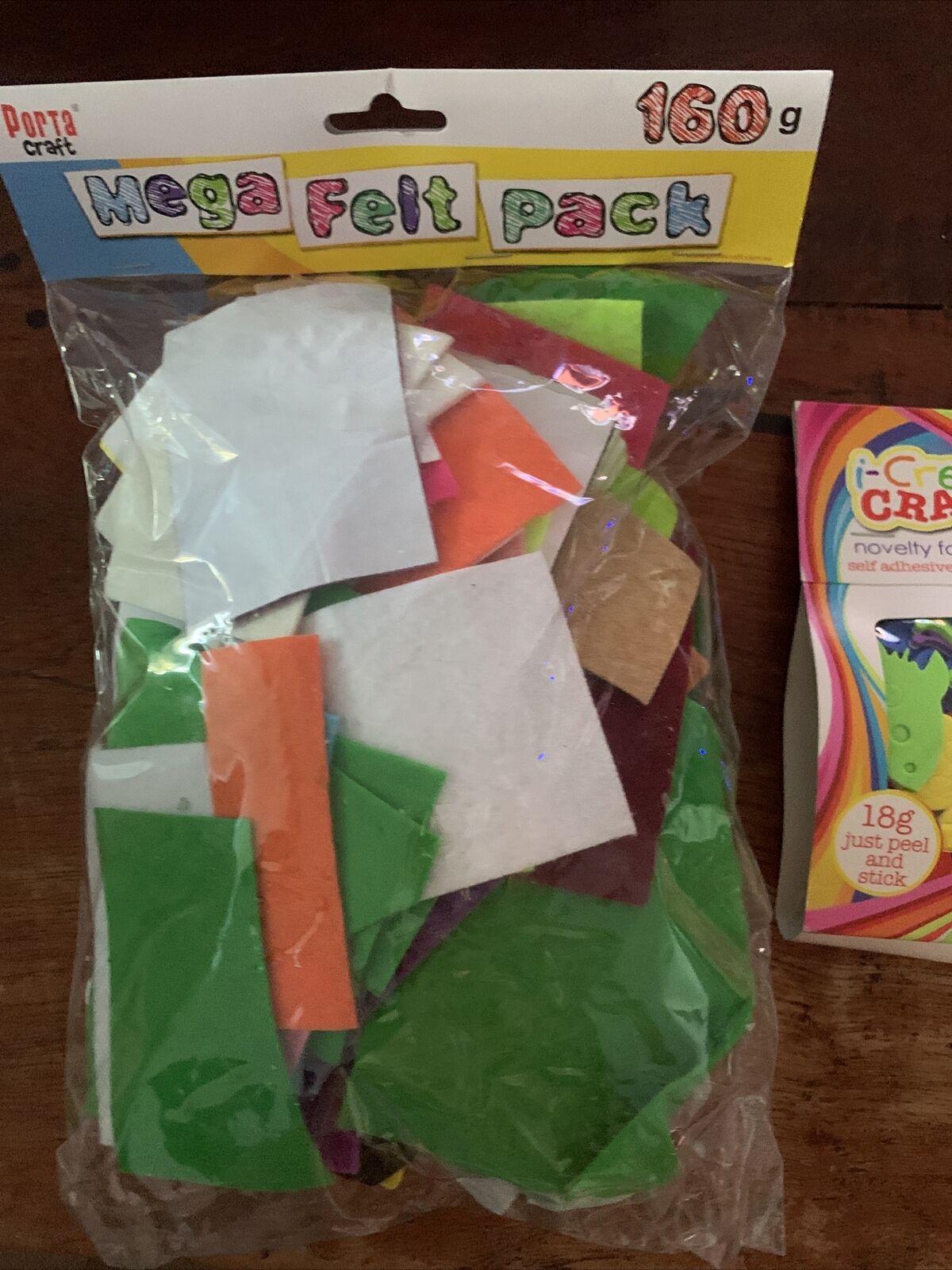 New 2 Packs Fabric Felt Pieces DIY Crafts Mixed Colour + Novelty Foam Shapes