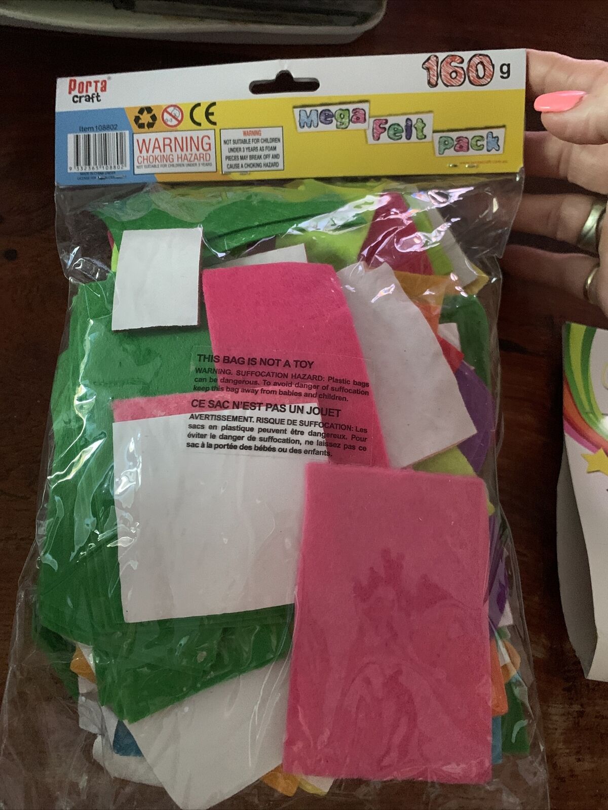 New 2 Packs Fabric Felt Pieces DIY Crafts Mixed Colour + Novelty Foam Shapes