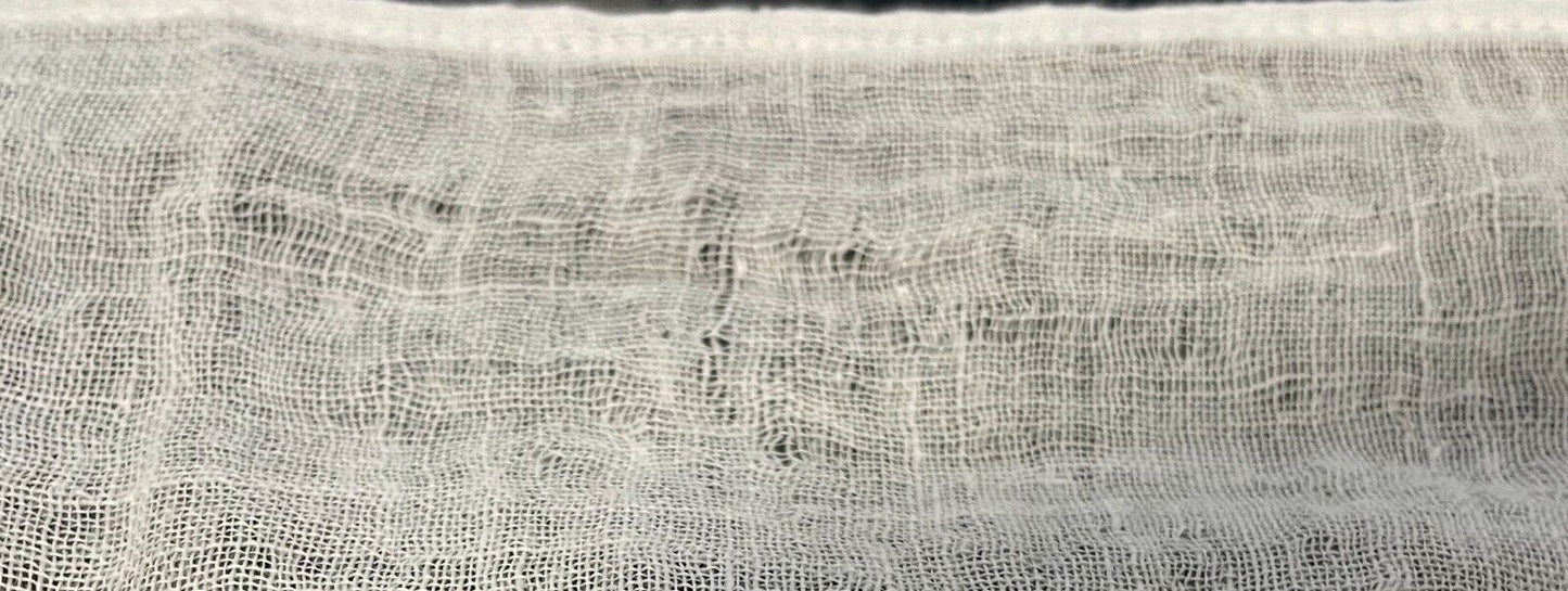 BABY WRAP White Muslin Hand Embroidered Marionette Clown Motif 93 x 86cm Vintage