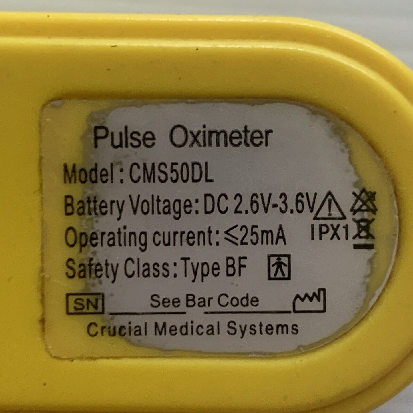 C20 Fingertip Pulse Oximeter Can Add Lanyard Yellow