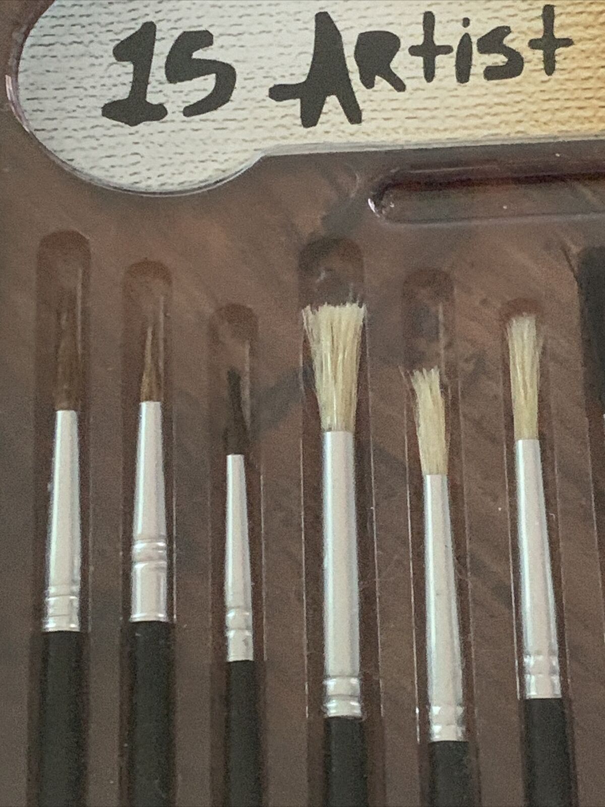 ProPaint 15pc Artist paint brushes in Round liner flat spot Etc NEW