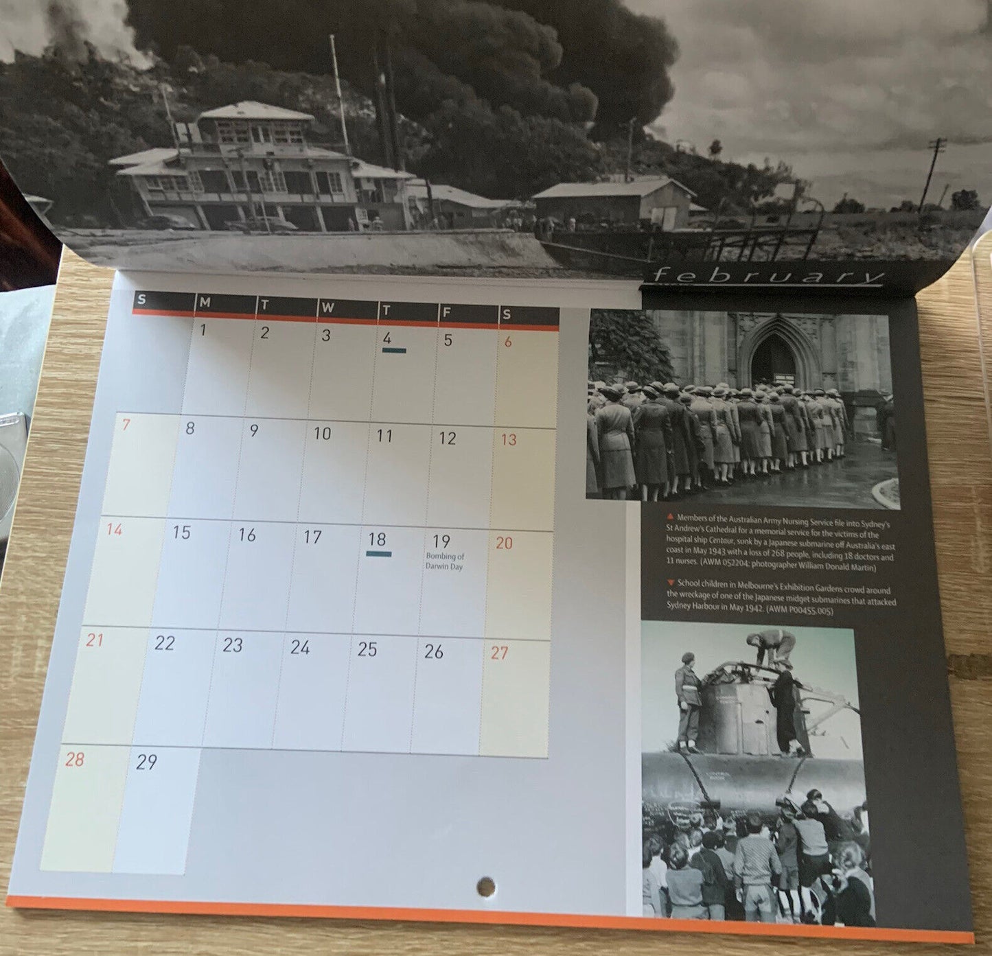 2016 Wall Calendar Australia's Home Front Dept of Veteran Affairs Soldiers NEW