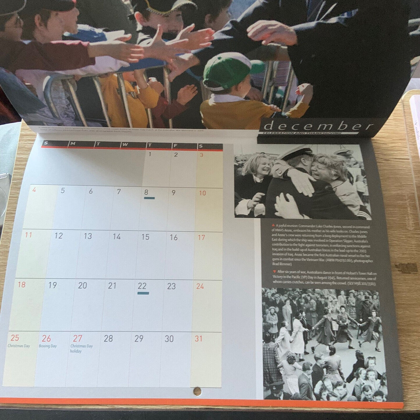 2016 Wall Calendar Australia's Home Front Dept of Veteran Affairs Soldiers NEW