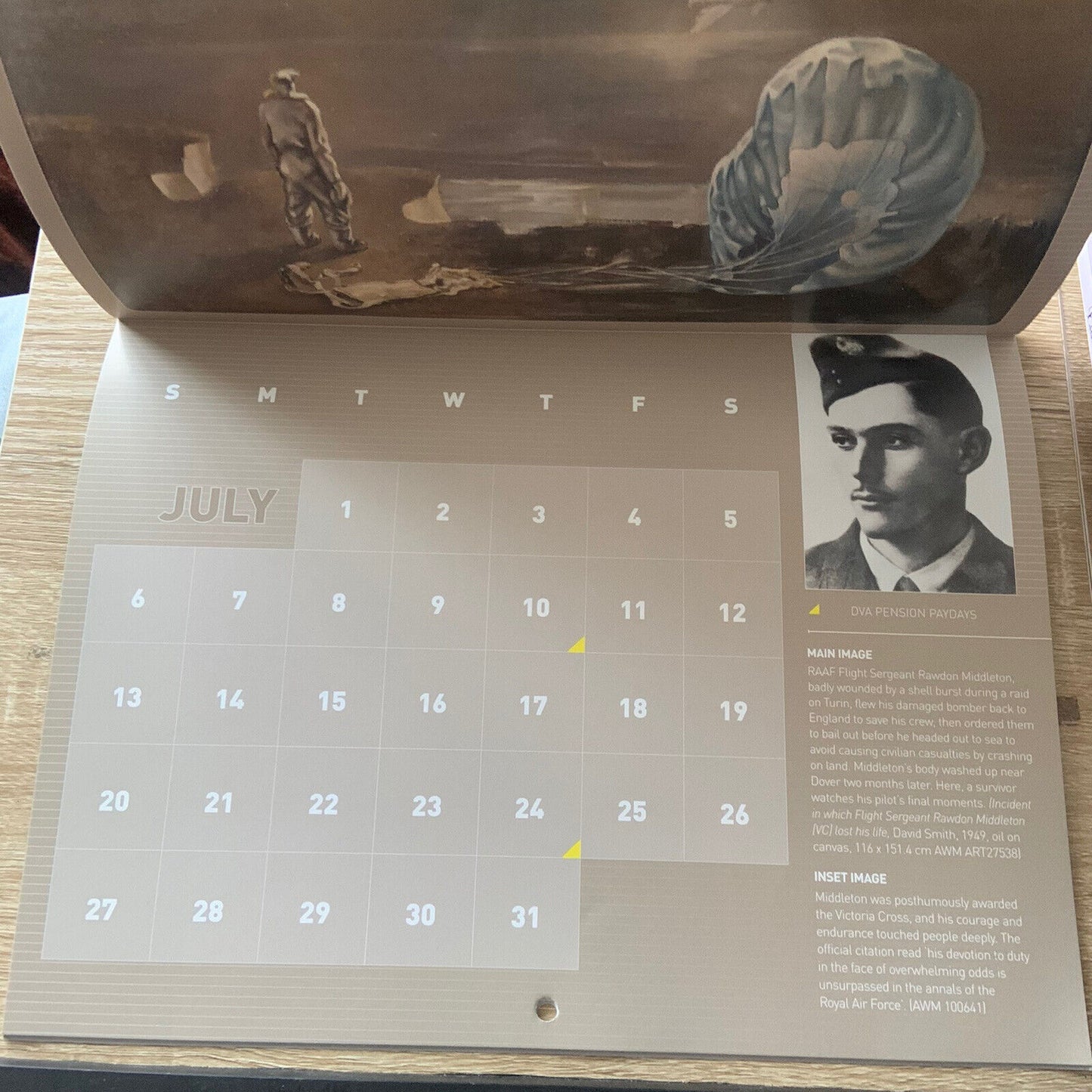 2014 ANZACS Wall Calendar Iconic Wartime Australians Dept of Veteran Affairs NEW