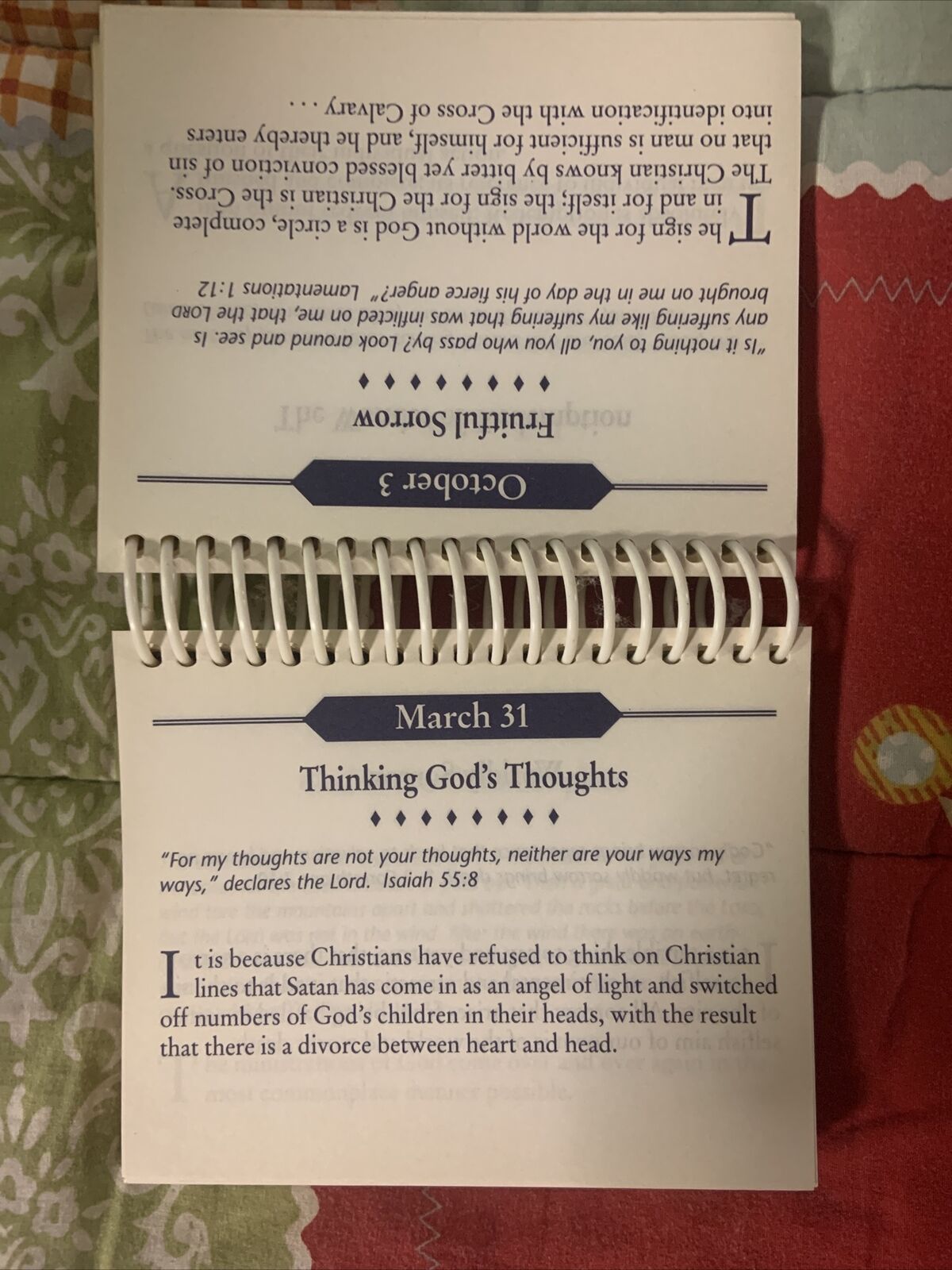 Still Higher For His Highest Oswald Chambers Desk Calendar 1993 Ring Bound PB