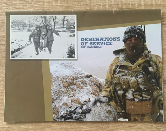 2011 ANZACS Wall Calendar Generations of Service Dept of Veteran Affairs NEW