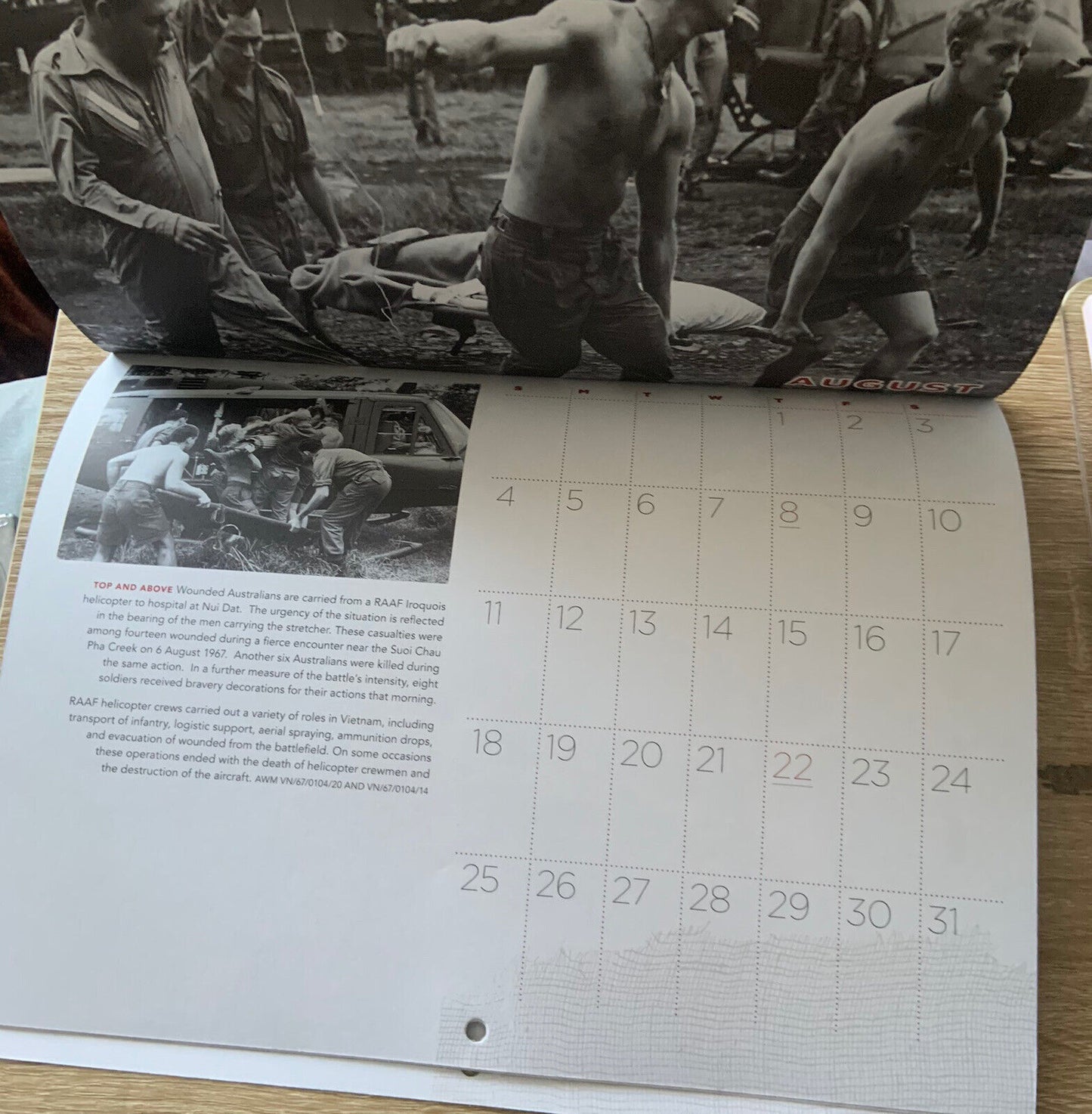 2013 ANZACS Wall Calendar A Century of Casualty Care Dept of Veteran Affairs NEW