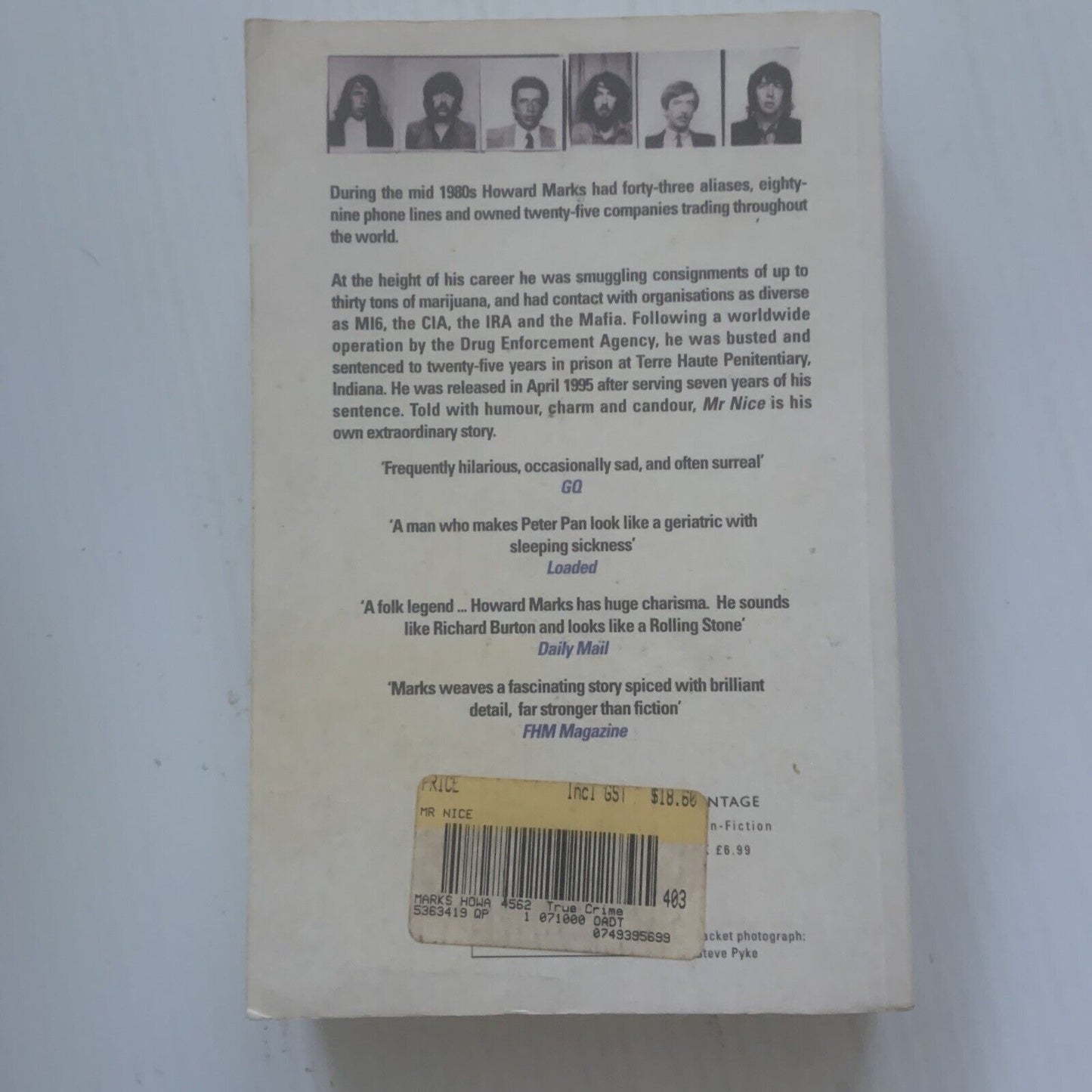 PB Book MR NICE An Autobiography by Howard Marks Biography Memoir Alias Crime