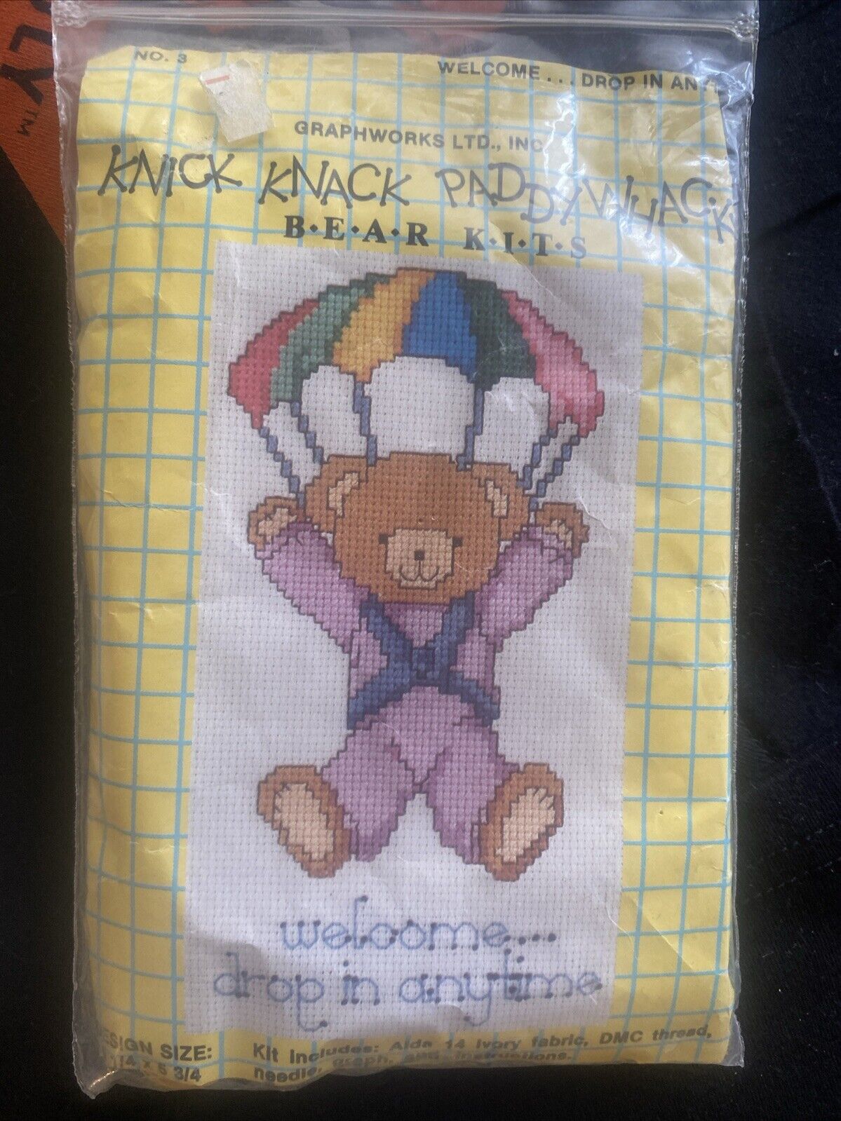 Knick Knack Paddy Whacks Cross Stitch Bear Kits No 3 Drop In Anytime - Started