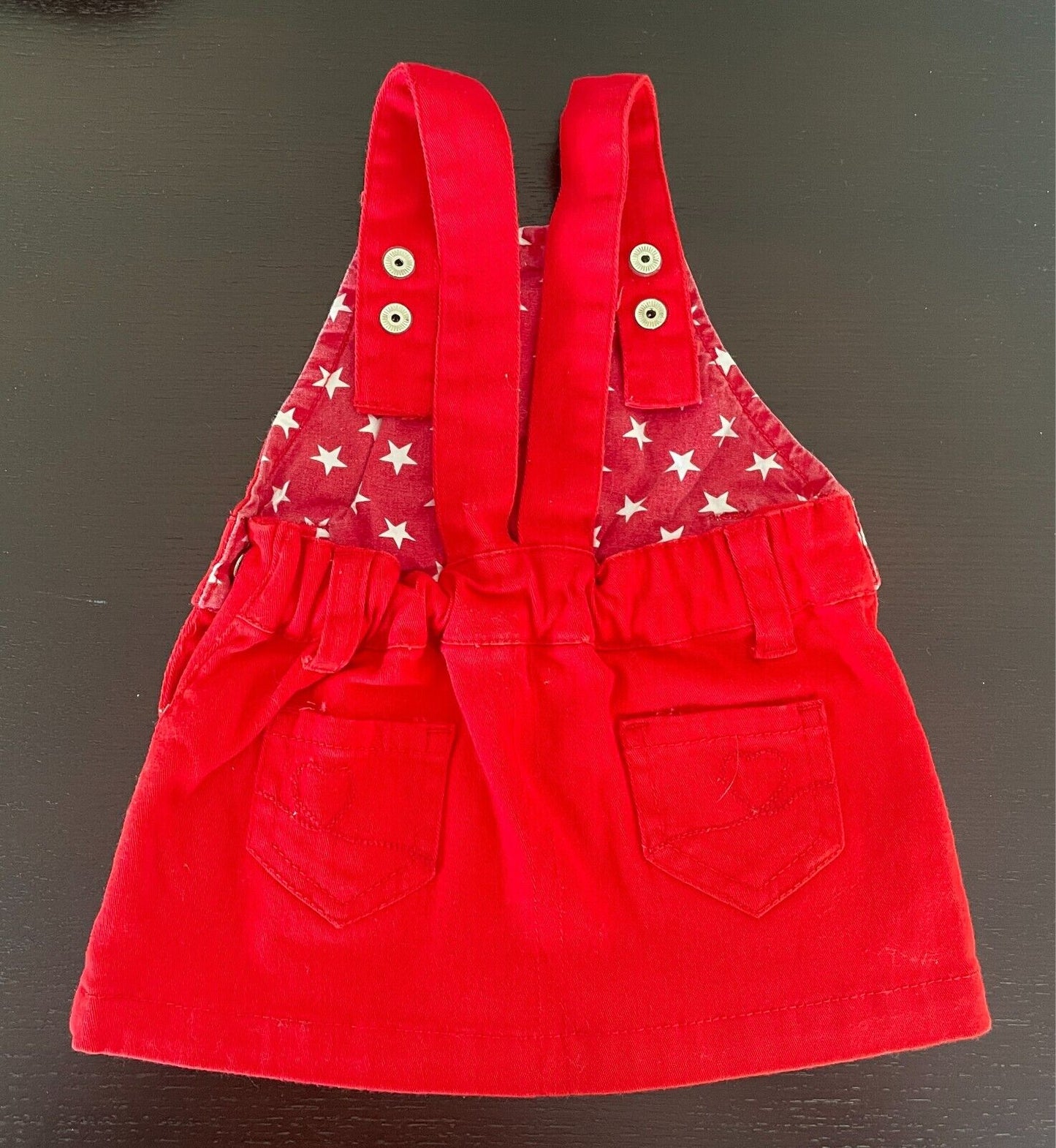 Baby Girl THE KIDSTORE Red Dress Dungaree Style Size 0 - 3 Months /Weight 6kgs