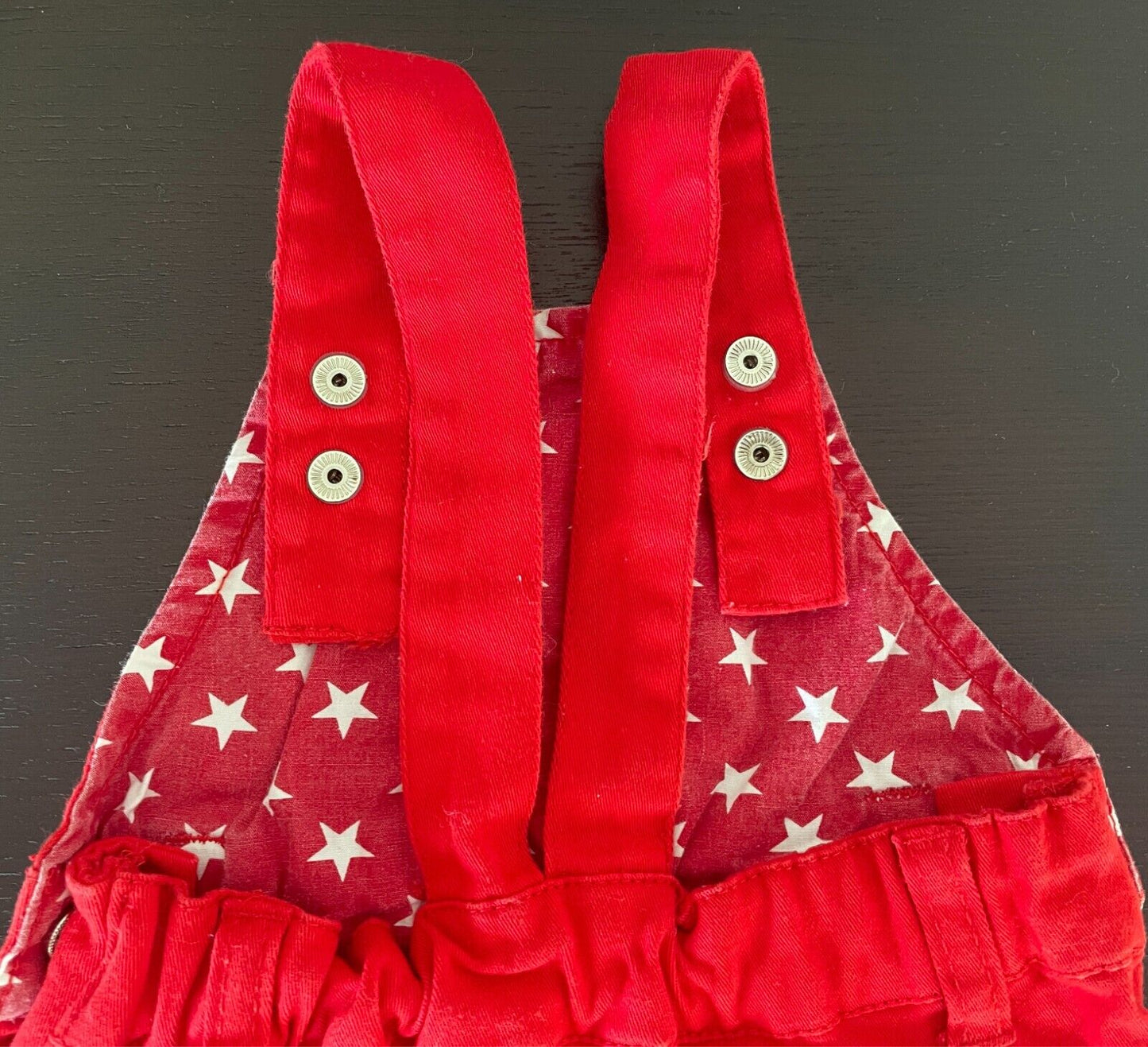 Baby Girl THE KIDSTORE Red Dress Dungaree Style Size 0 - 3 Months /Weight 6kgs