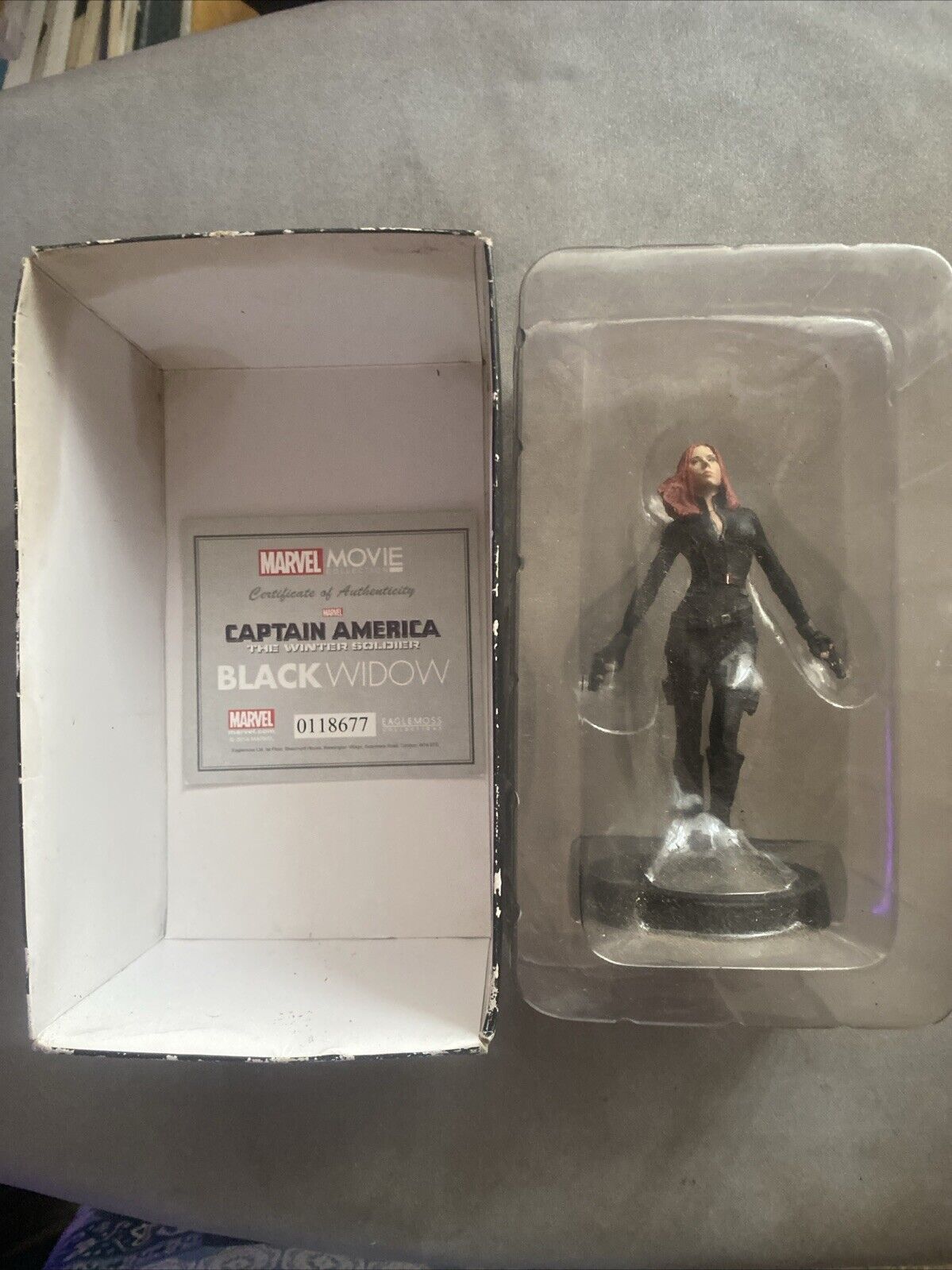 Eaglemoss Black Widow Marvel Movie Collection Captain America Action Figure  Box