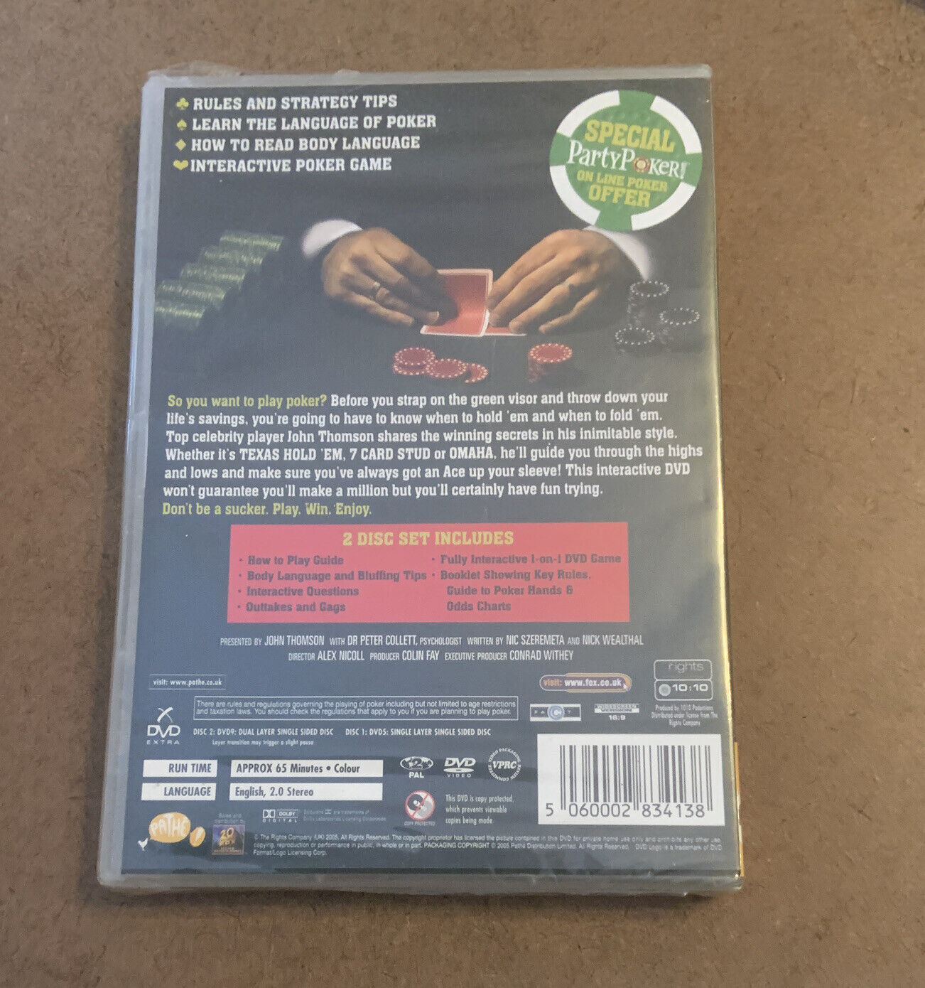 DVD John Thomson's Redhot Poker  How To Play & Interactive 2 Disc Sealed NEW