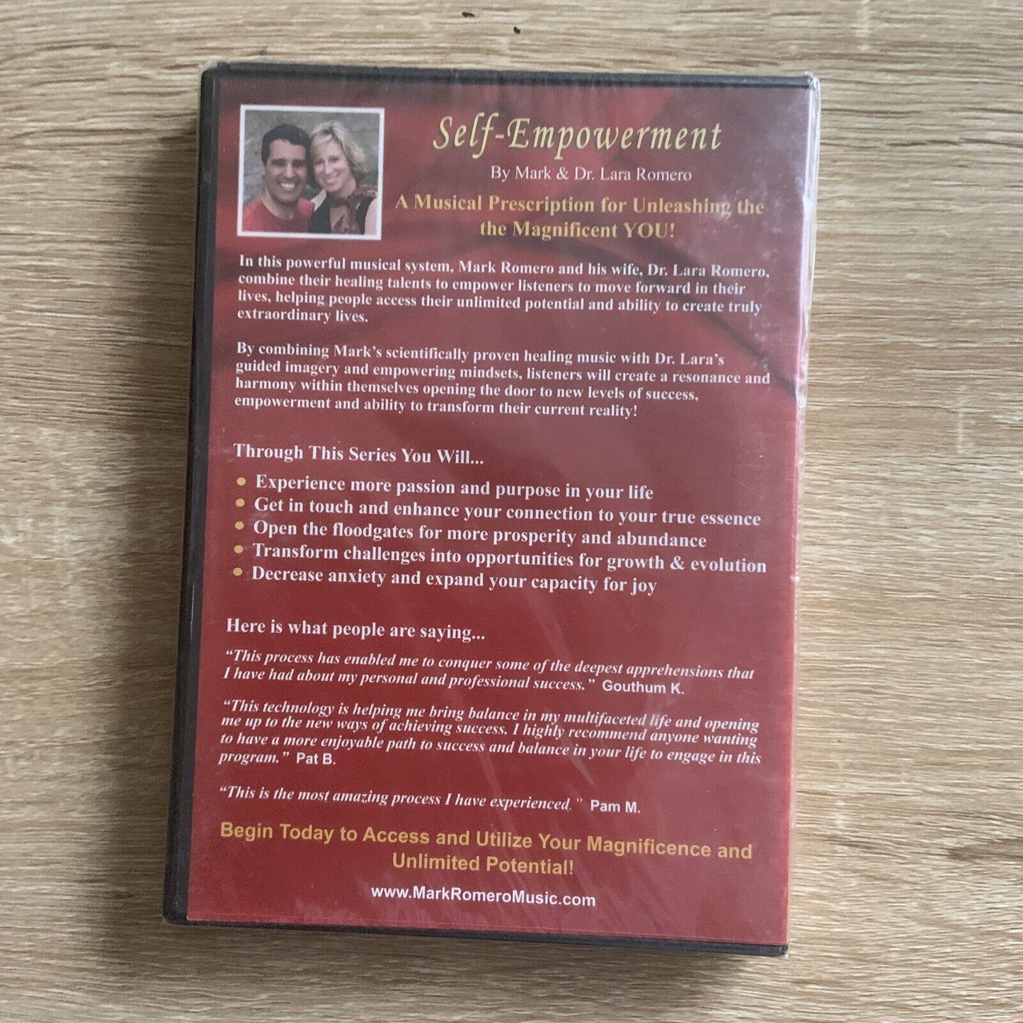 DVD Self Empowerment Mark Romero Dr Lara Romero Musical Prescription Sealed NEW