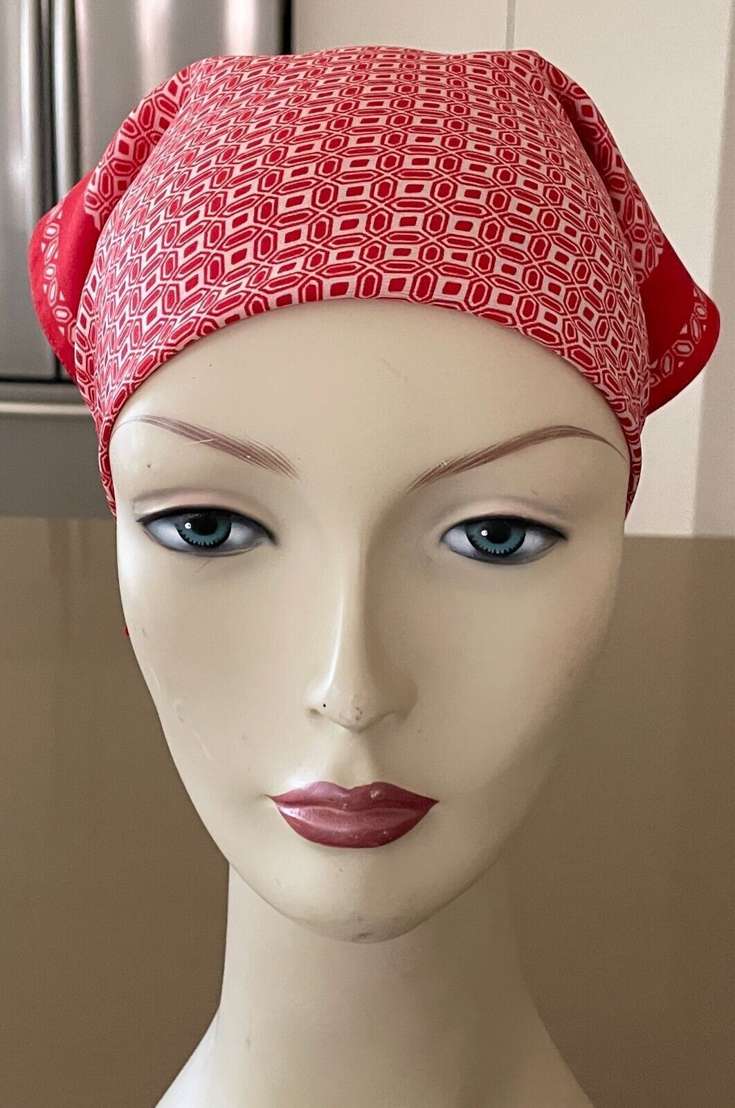 Bandana Neck SCARF Neckerchief Square Rockabilly Red White Foulard  Pin Up NEW