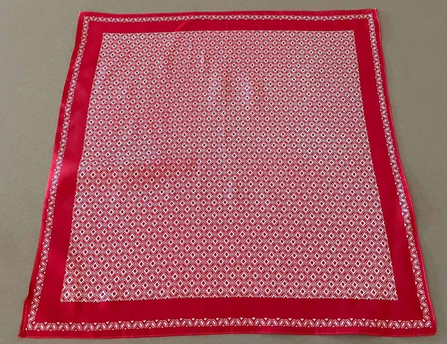 Bandana Neck SCARF Neckerchief Square Rockabilly Red White Foulard  Pin Up NEW
