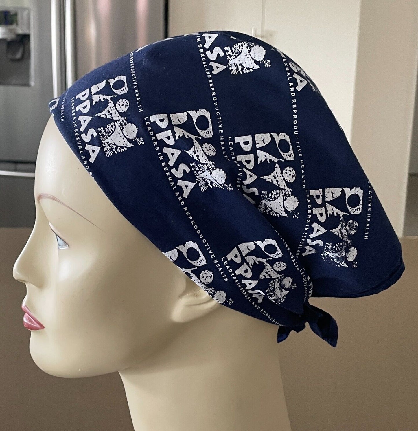 Bandana PPASA Blue & White Print Head Wrap Square Neck Scarf  52 x 51cm NEW