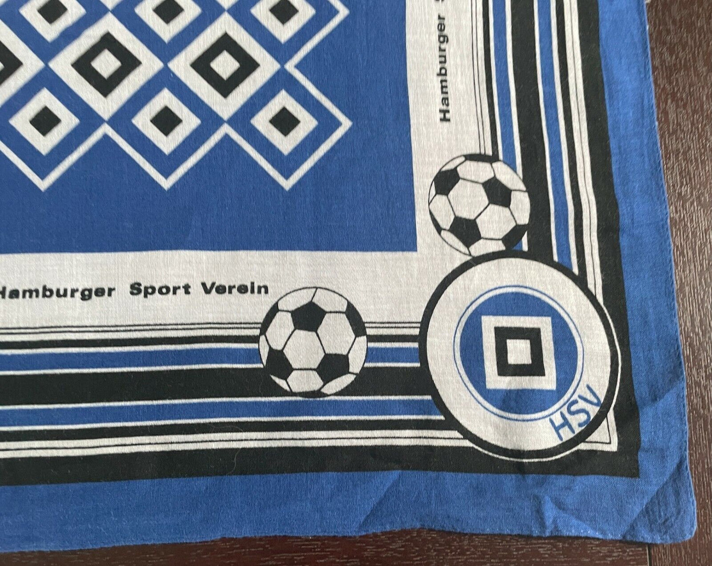 HAMBURGER SPORT VEREIN Fan Bandana Football Blue Black White Neck Sq Head Wrap
