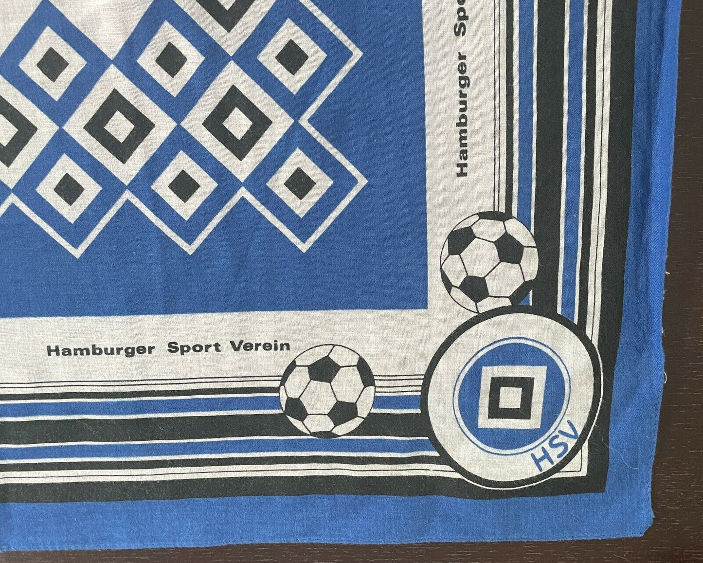 HAMBURGER SPORT VEREIN Fan Bandana Football Blue Black White Neck Sq Head Wrap