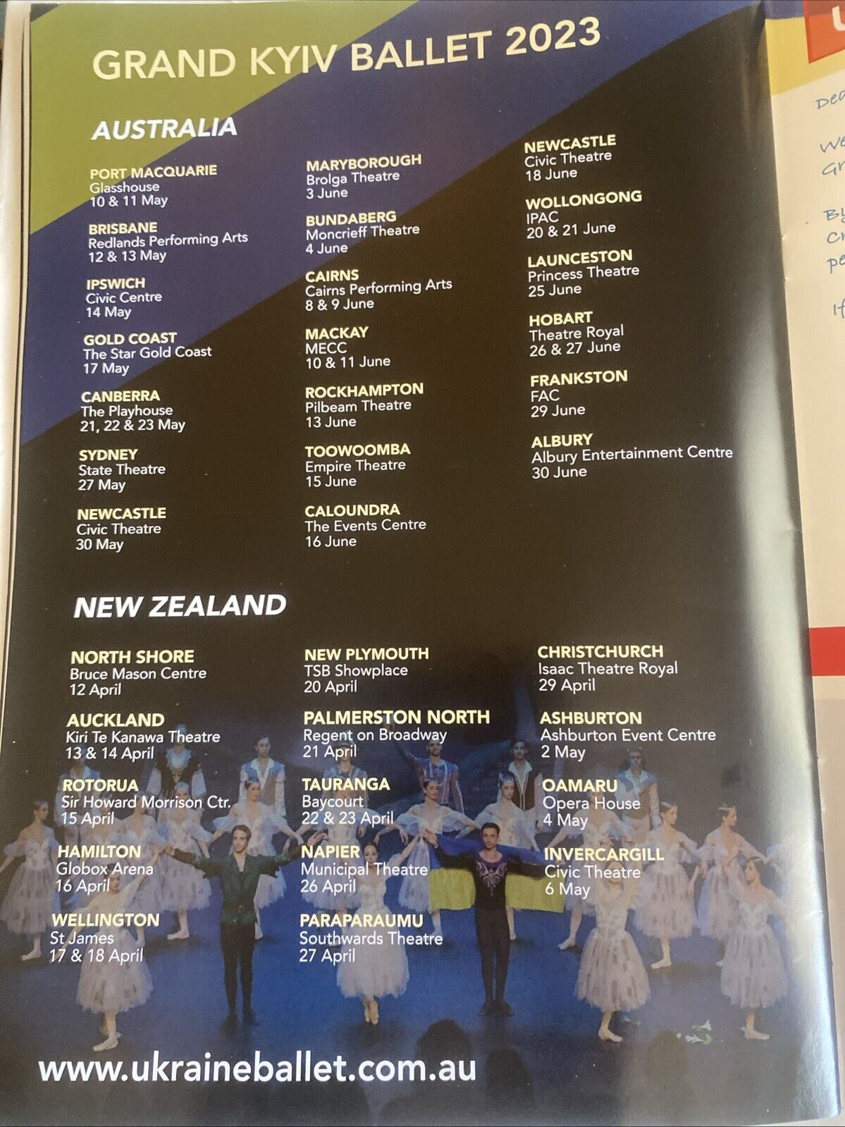 Forest Song Don Quixote Grand Kyiv Ballet of Ukraine Souvenir Program Australia