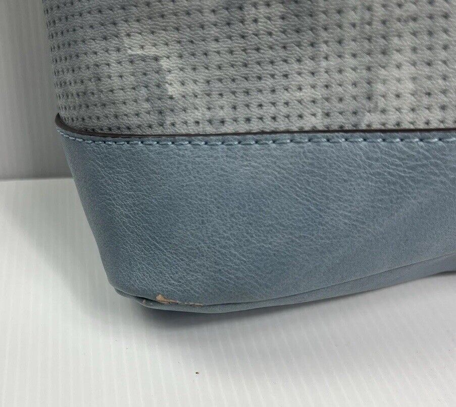 Cellini Sport Ladies Chambray Denim Blue Look Colour Handbag Minor Wear To Edges