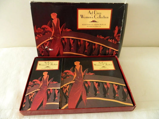 ART DECO Women's Collection Address Book Birthday Book Pocket Notebook Box Set