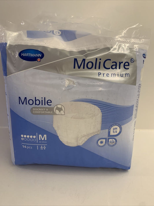 1 Pack of 14 MOLICARE Pull-ups Size M Premium 6 Drop Hartmann Incontinence NEW