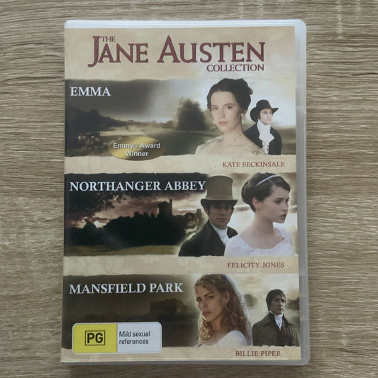 JANE AUSTEN COLLECTION Emma | Northanger Abbey | Mansfiend Park R4 3 Disc DVD
