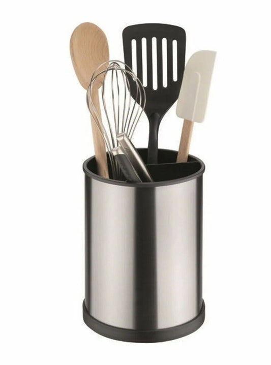 AVANTI ROTATING UTENSIL HOLDER Round Storage Caddy SS STAINLESS STEEL No Box