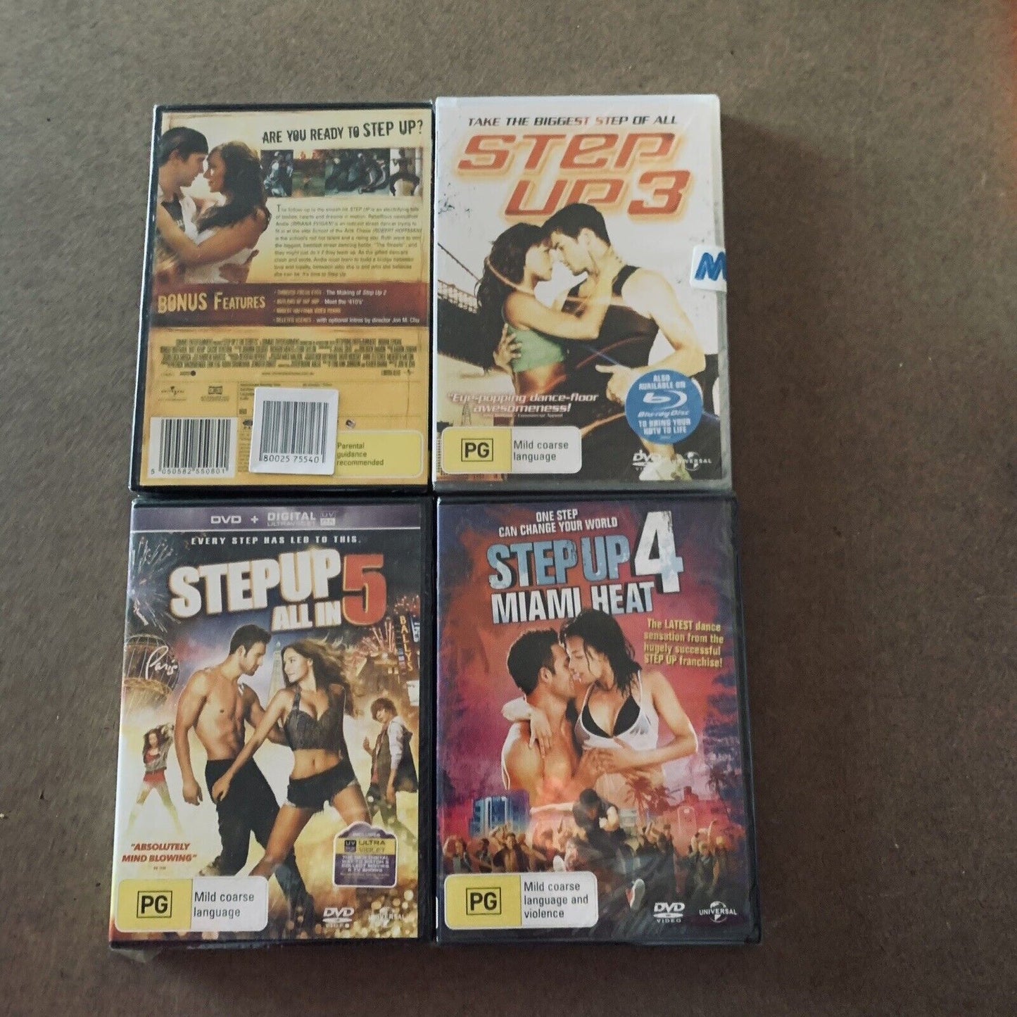DVD STEP UP 4 Movie Bundle 2 3 4 5  Drama Dance Music Performing Arts Sealed NEW