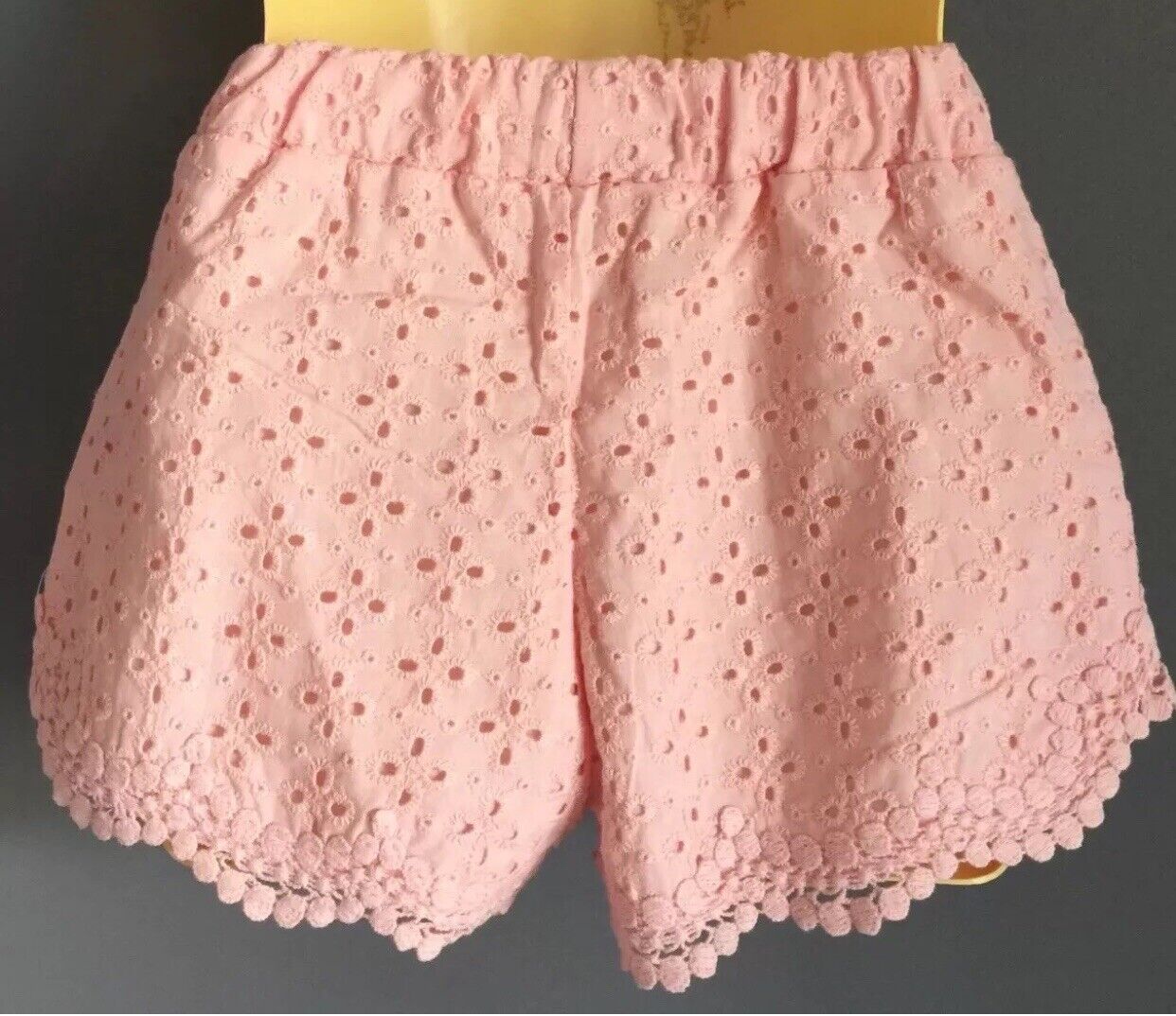 POPI & TULIP Shorts Broderie Anglaise Elastic Waist Coral Sizes 4 5 6 7 8 NEW