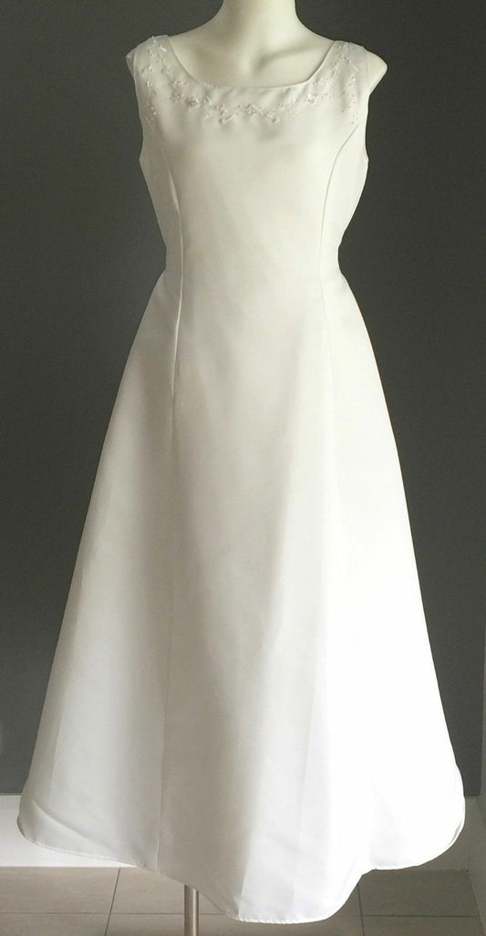 New OUR SMALL WORLD Communion Dress Flower Girl Ivory Formal Girls Size 10