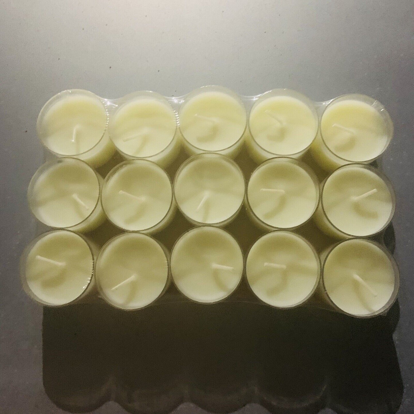 SOY TEA LIGHT CANDLES 15 Pack Natural  Ambient Add Essential Oil Sealed Gift NEW