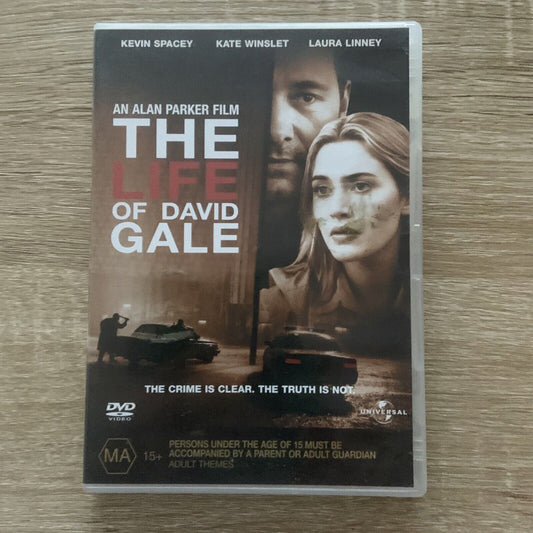 DVD THE LIFE OF DAVID GALE Kate Winslet Thriller R4 EX Blockbuster Rental