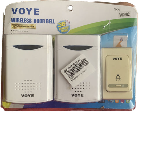 New DOOR BELL VOYE* WIRELESS Digital Chime 2 RECEIVERS Doorbell 38 Melodies