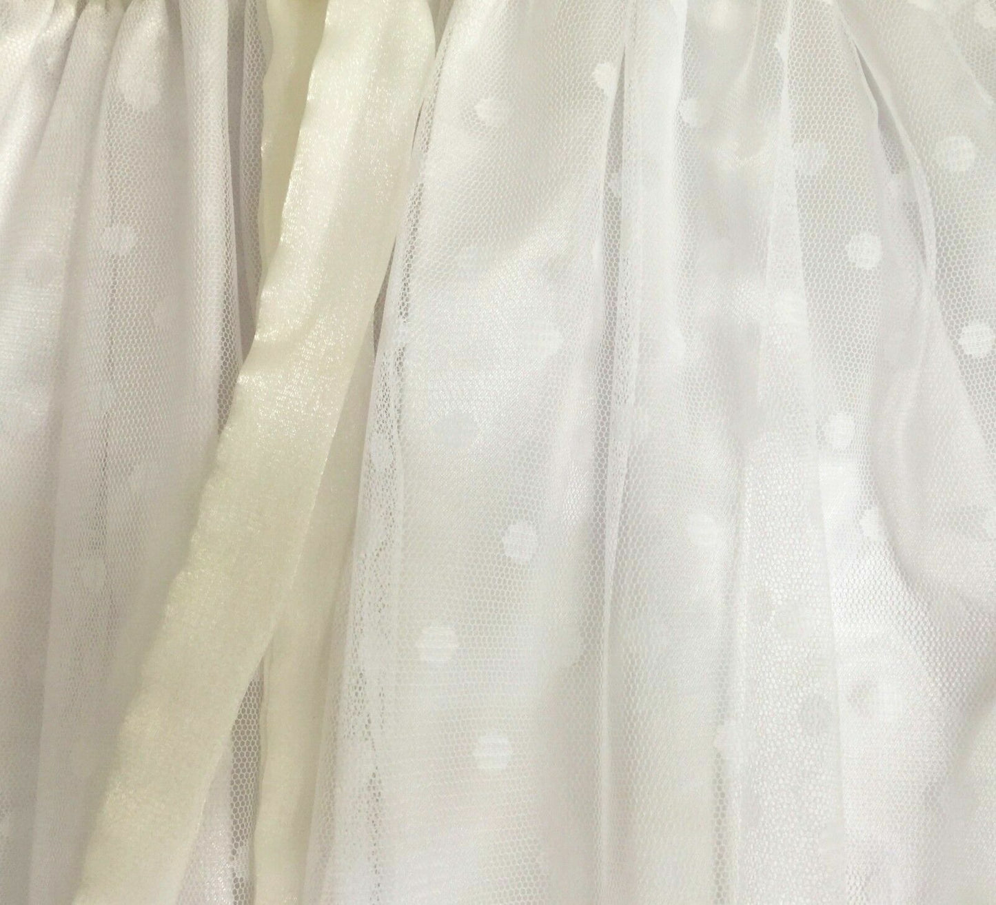Baby Girl OUR SMALL WORLD White Flower Girl Dress Tulle Gown Size 2 Wedding NEW
