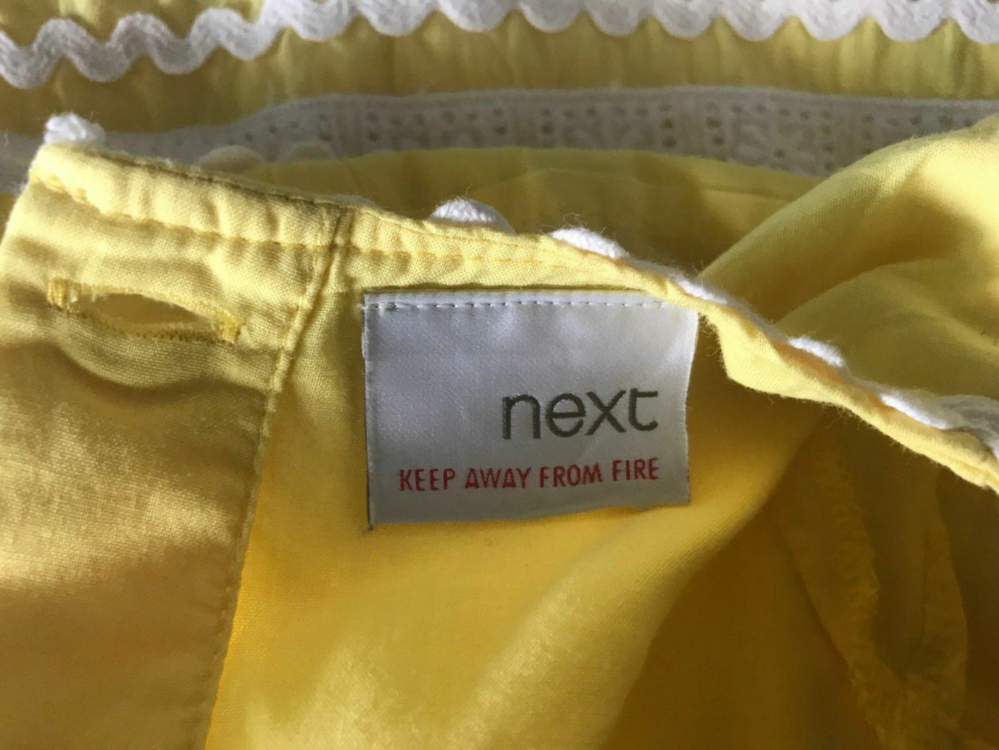 Baby Girl NEXT Fit & Flare Dress Yellow & White Embroidered Size 18mths - 2yrs