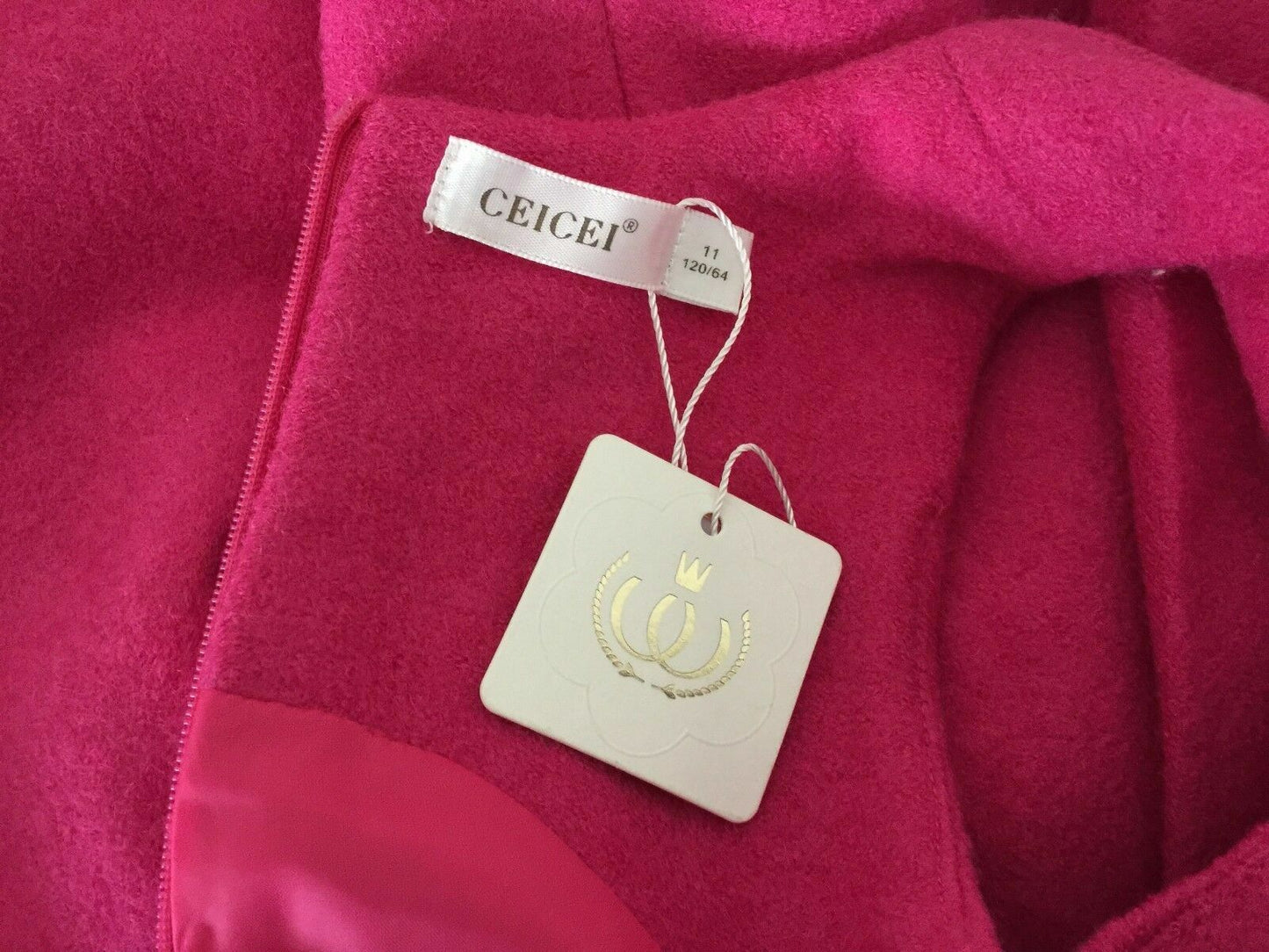 CEICEI Party Dress Hot Pink & Navy Girls Formal Frock Girls Size 3 - 4 NEW