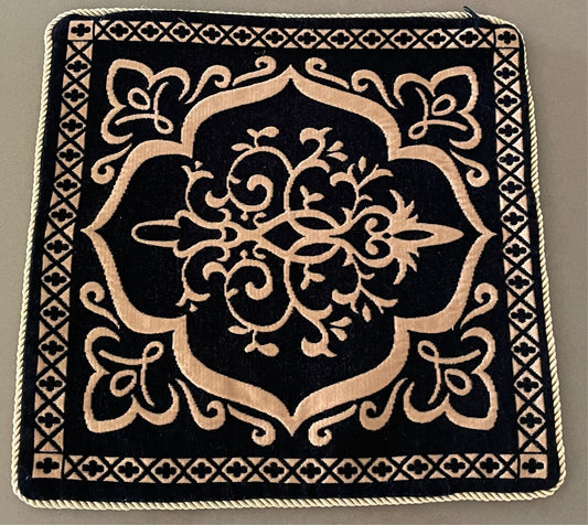 Decadent Black & Gold CUSHION COVER x 1 French Provincial Art Deco Look Square