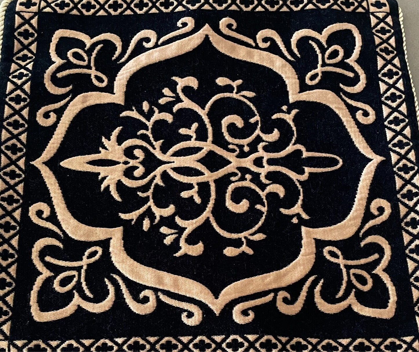 Decadent Black & Gold CUSHION COVER x 1 French Provincial Art Deco Look Square