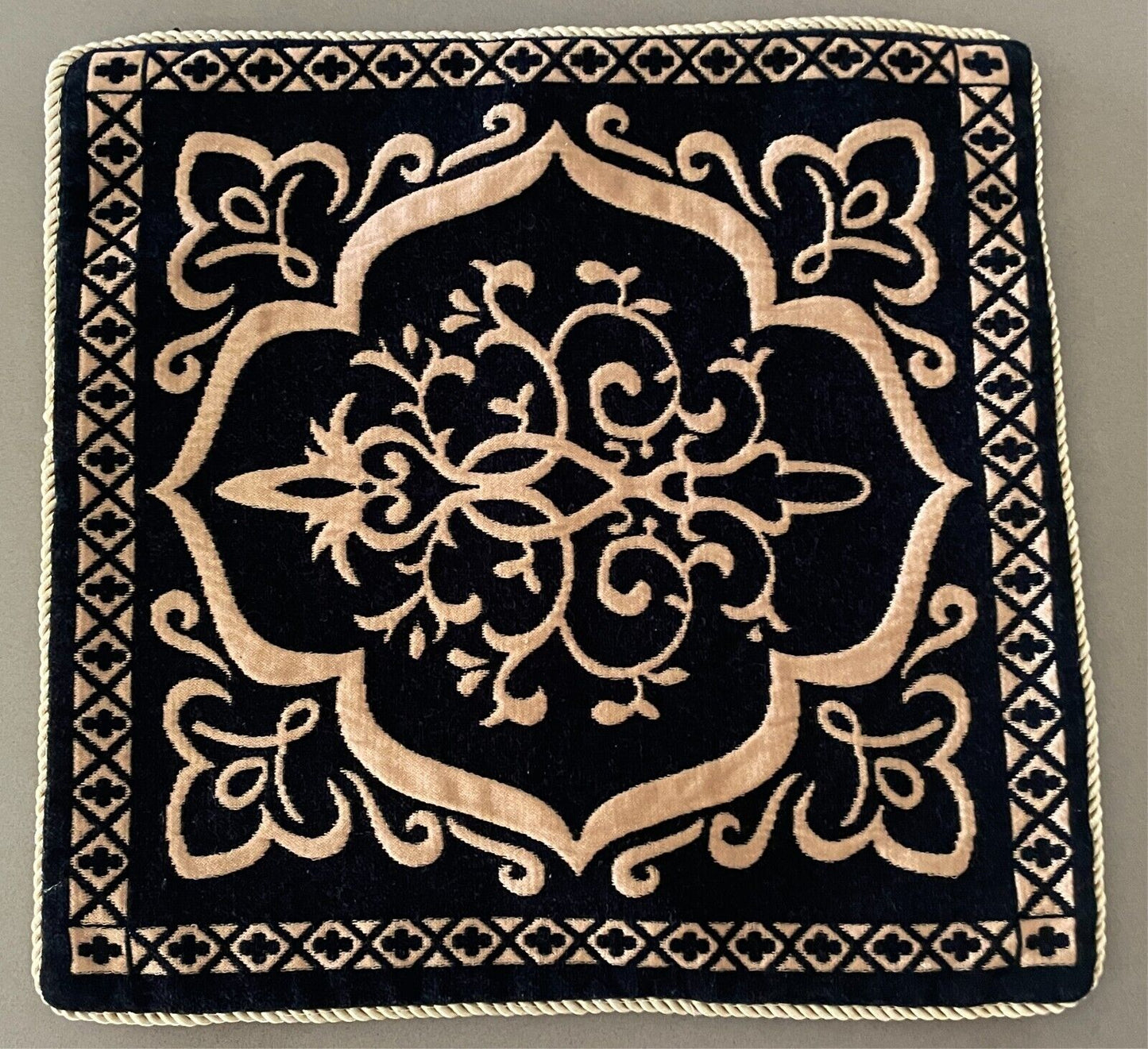 Decadent Black & Gold CUSHION COVER x 1 French Provincial Art Deco Look Square