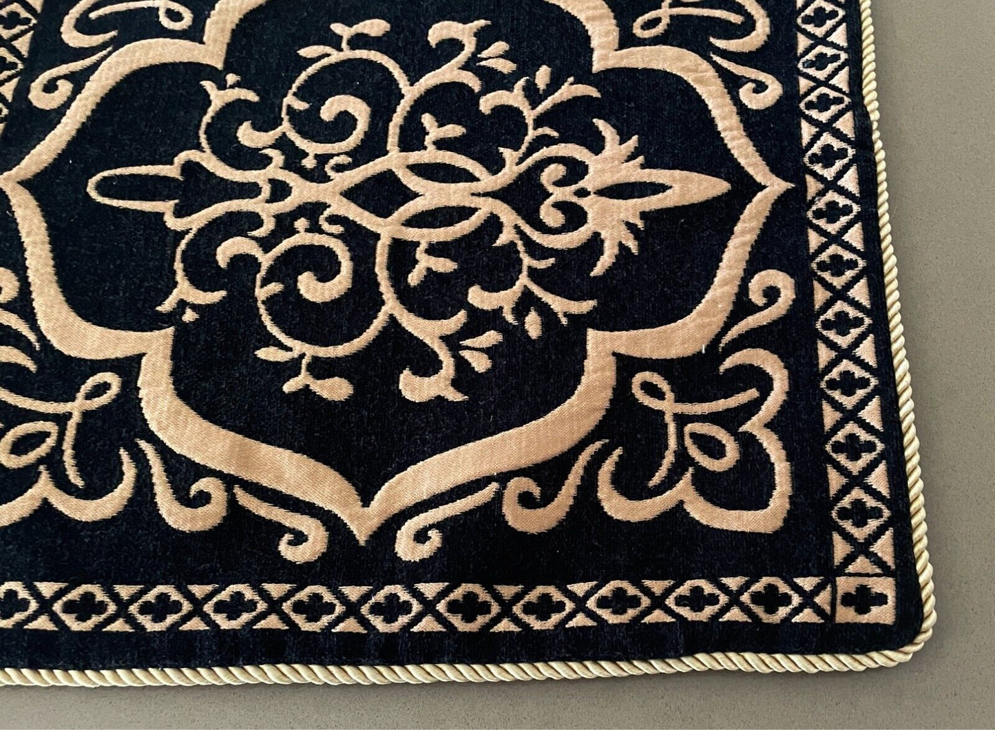 Decadent Black & Gold CUSHION COVER x 1 French Provincial Art Deco Look Square