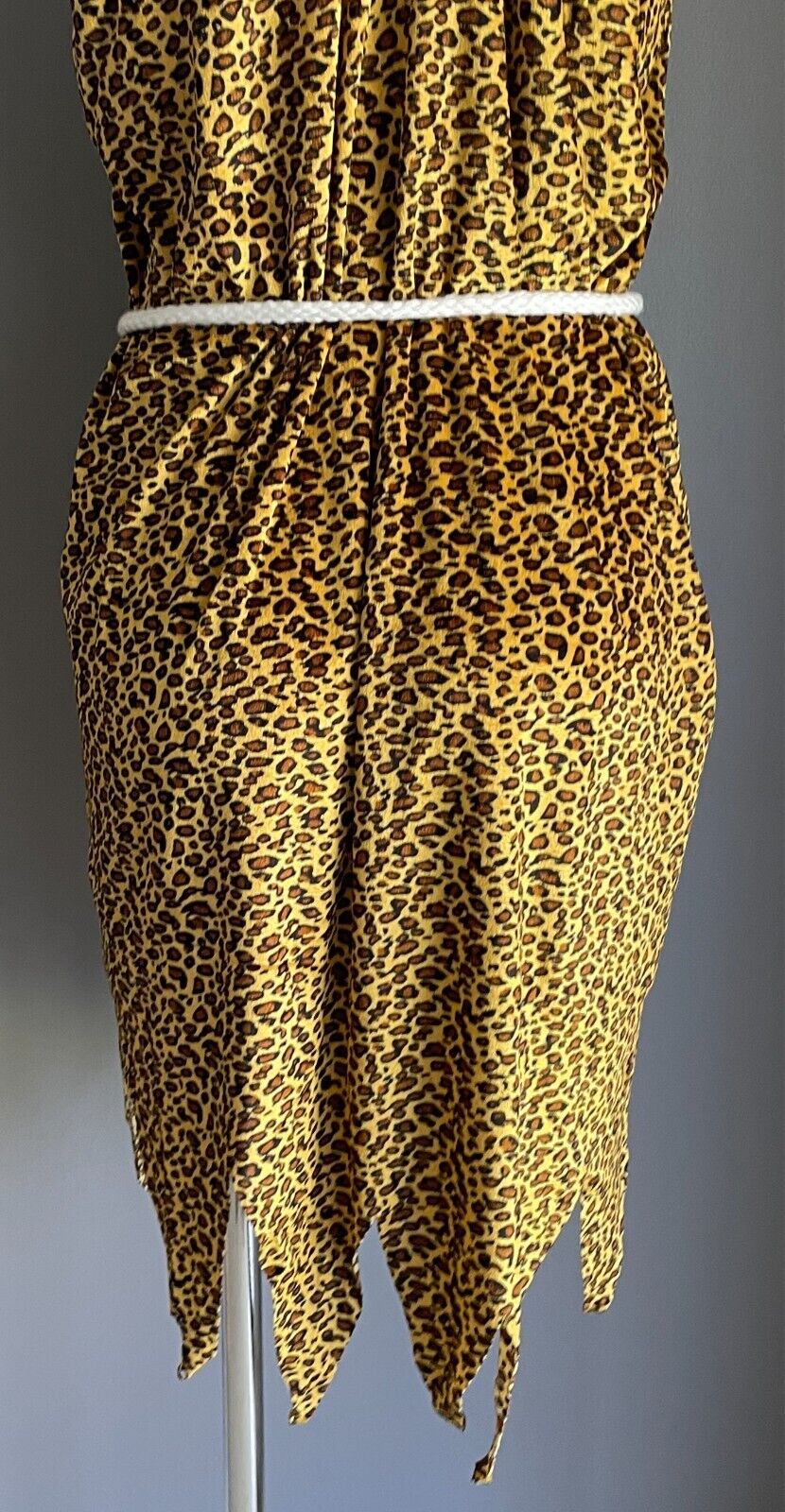 SMIFFY'S Cavewoman Costume Dress Up Cosplay Size L Dress + Head Band & Rope Belt