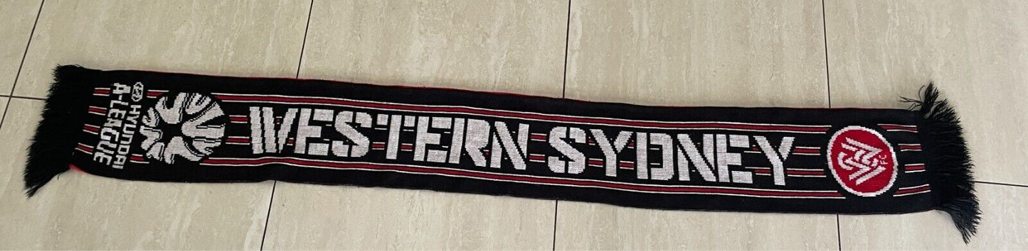 Fan Scarf WESTERN SYDNEY WANDERERS FC Knit Fringed Rectangle Football Soccer