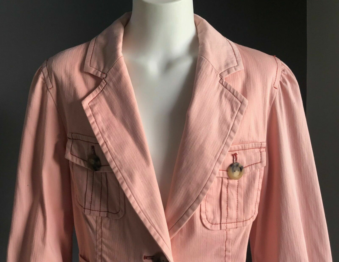 JACKET Blazer Light Peach Colour Pulled in Back at Waist Girls Size 10 -  12