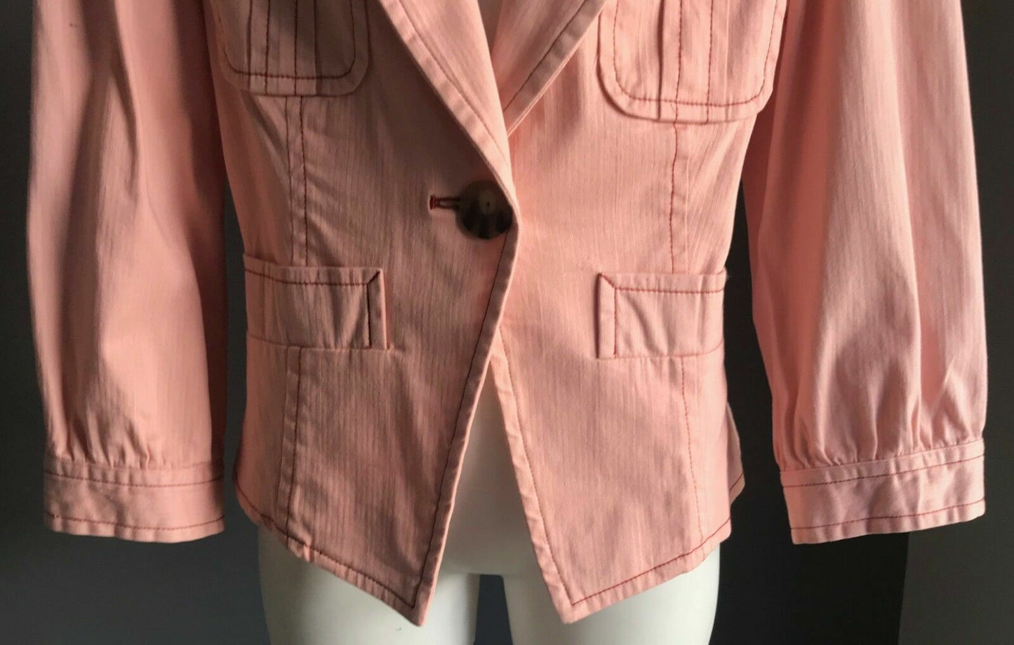 JACKET Blazer Light Peach Colour Pulled in Back at Waist Girls Size 10 -  12
