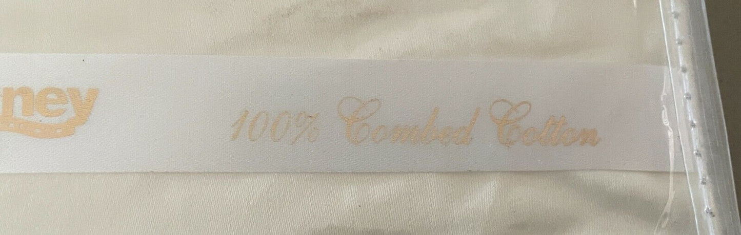 1980s KILLARNEY LINEN  2 Standard Pillowcases 100% Combed Cotton Off White NEW