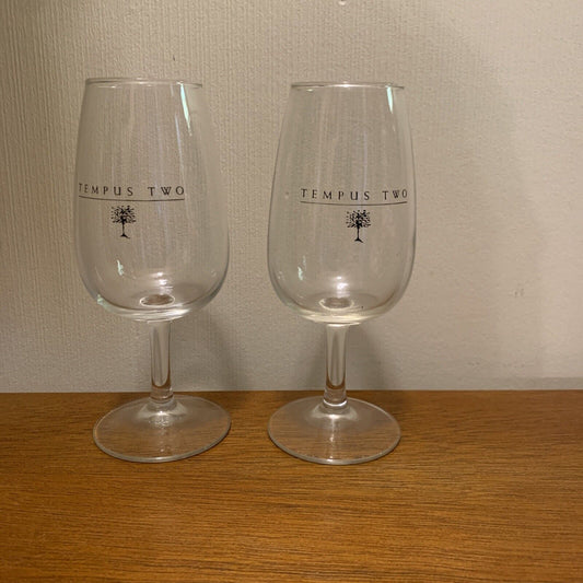 2 TEMPUS TWO Flute Glass Logo Stem 200ml Wine Bubbly Tealight Lisa McGuigan NEW
