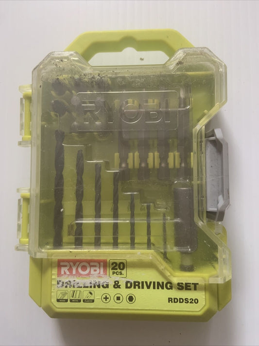 RYOBI 20 Piece Set Drilling | Driving Set RDDS20 Black Oxide in Storage Case NEW